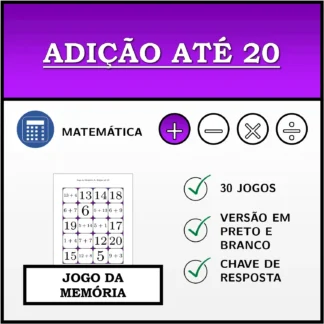 Jogo da memória: Adição até 20