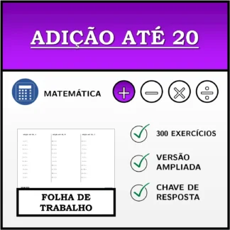 Folha de trabalho: Adição até 20