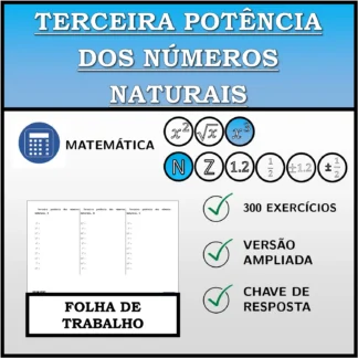 Folha de trabalho: Terceira potência dos números naturais