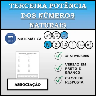 Exercício de associação: Terceira potência dos números naturais