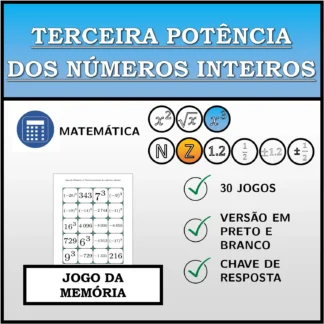 Jogo da memória: Terceira potência dos números inteiros