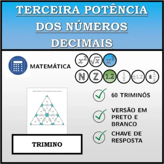 Trimino: Terceira potência dos números decimais