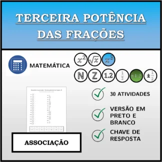 Exercício de associação: Terceira potência das frações