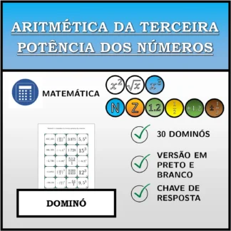 Dominó: Aritmética da terceira potência dos números
