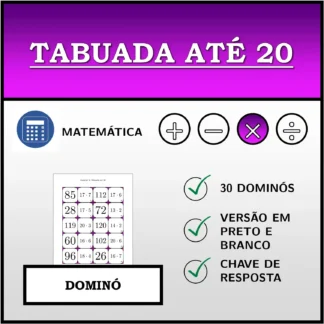 Dominó: Tabuada até 20