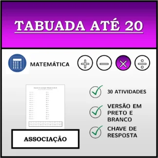 Exercício de associação: Tabuada até 20