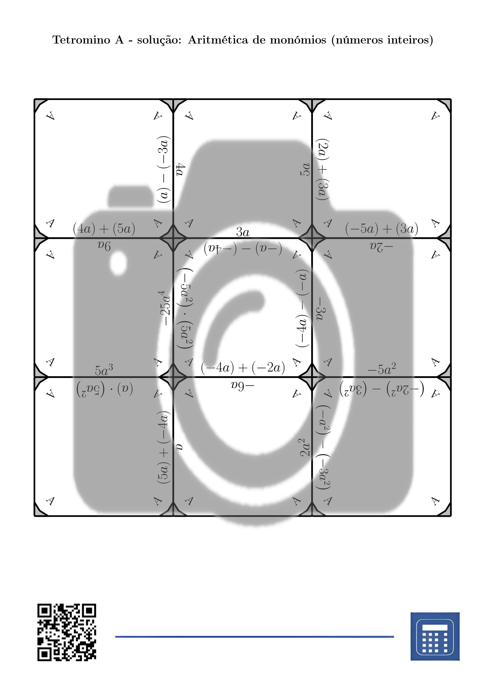 Tetromino: Aritmética de monómios (números inteiros) - Image 4
