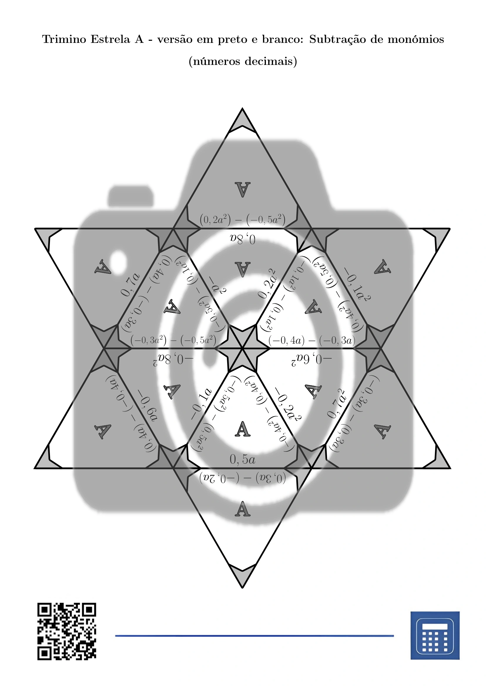 Trimino: Subtração de monómios (números decimais) - Image 5