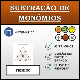 Trimino: Subtração de monómios