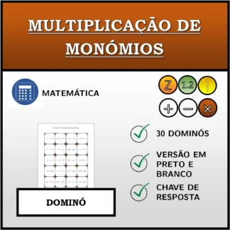Dominó: Multiplicação de monómios