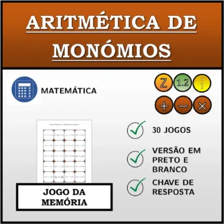 Jogo da memória: Aritmética de monómios