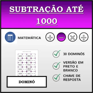 Dominó: Subtração até 1000
