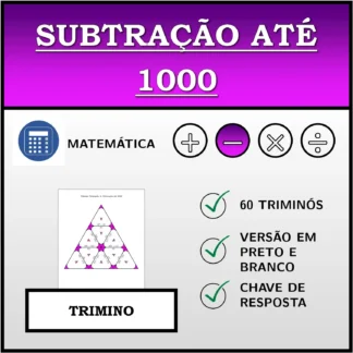 Trimino: Subtração até 1000