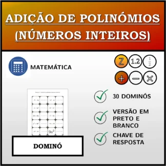 Dominó: Adição de polinómios (números inteiros)
