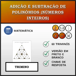 Trimino: Adição e subtração de polinómios (números inteiros)