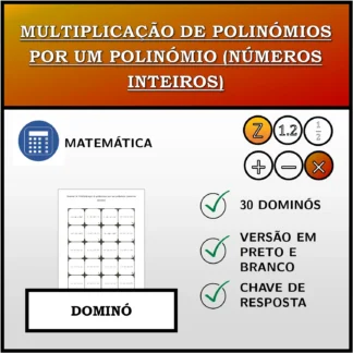 Dominó: Multiplicação de polinómios por um polinómio (números inteiros)