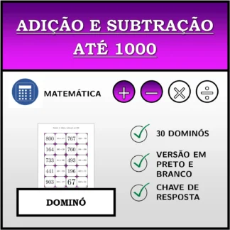 Dominó: Adição e subtração até 1000