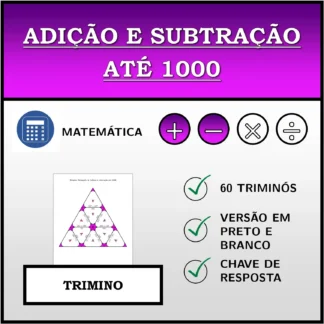 Trimino: Adição e subtração até 1000