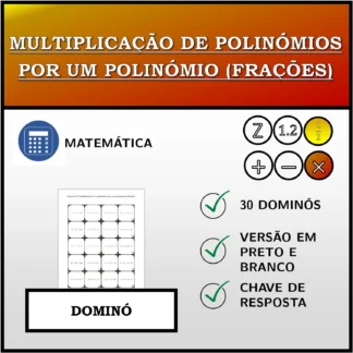 Dominó: Multiplicação de polinómios por um polinómio (frações)