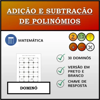 Dominó: Adição e subtração de polinómios
