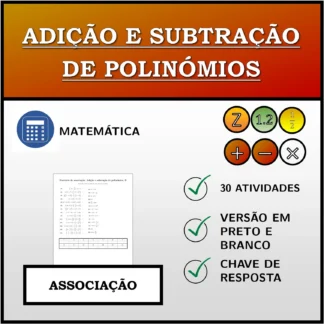 Exercício de associação: Adição e subtração de polinómios