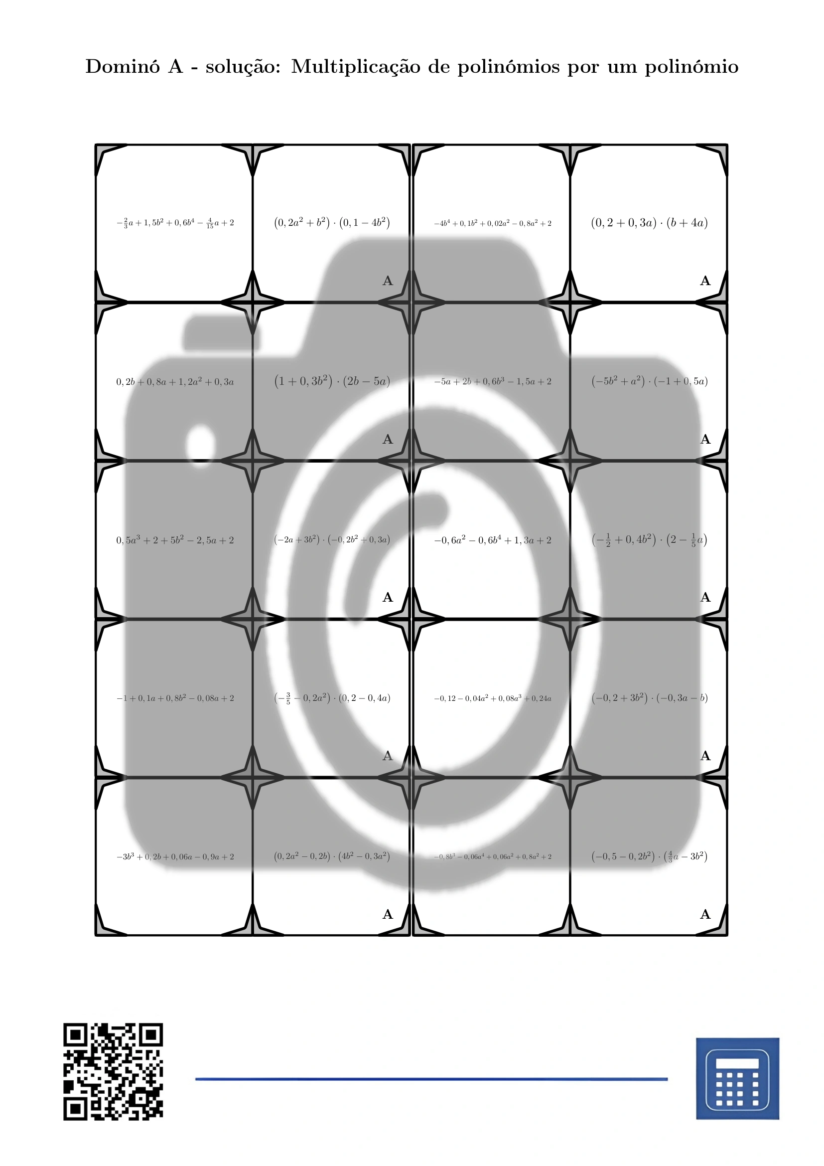 Dominó: Multiplicação de polinómios por um polinómio - Image 4