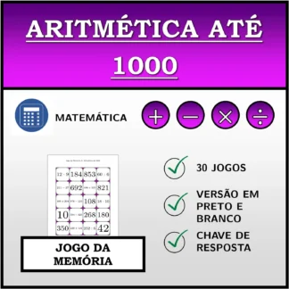 Jogo da memória: Aritmética até 1000