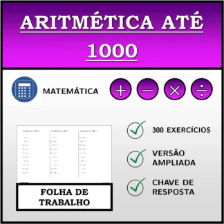 Folha de trabalho: Aritmética até 1000