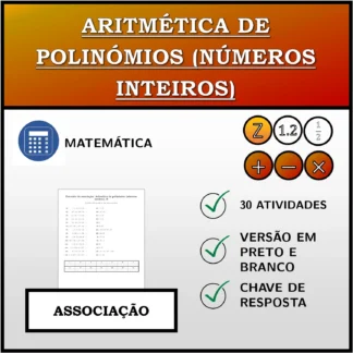 Exercício de associação: Aritmética de polinómios (números inteiros)