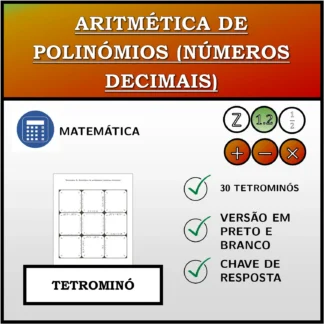 Tetromino: Aritmética de polinómios (números decimais)