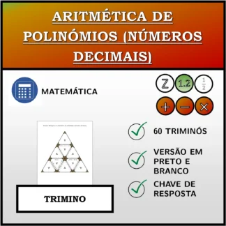 Trimino: Aritmética de polinómios (números decimais)