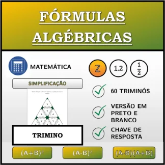 Trimino: Fórmulas algébricas, simplificação (números inteiros)