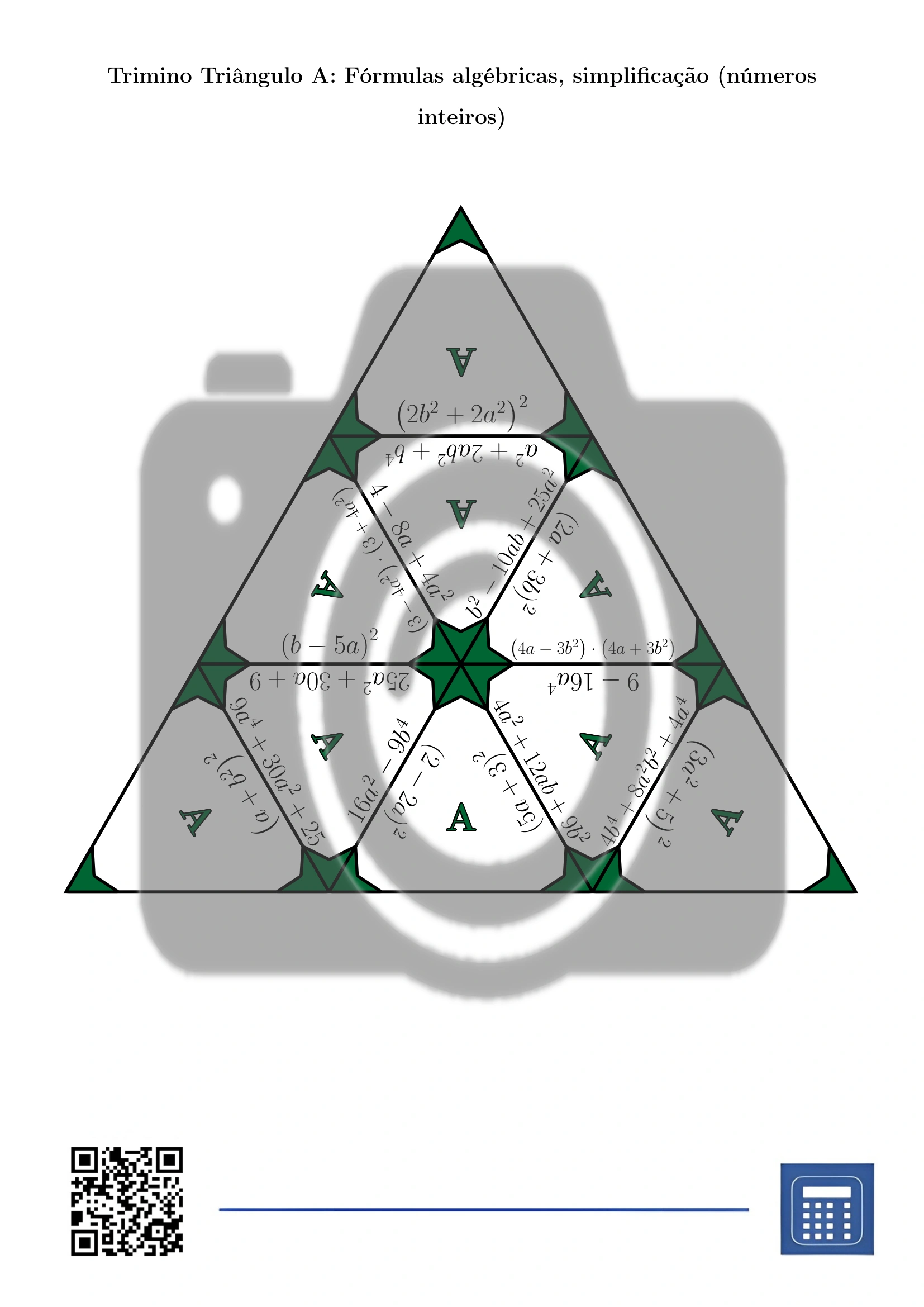 Trimino: Fórmulas algébricas, simplificação (números inteiros) - Image 2