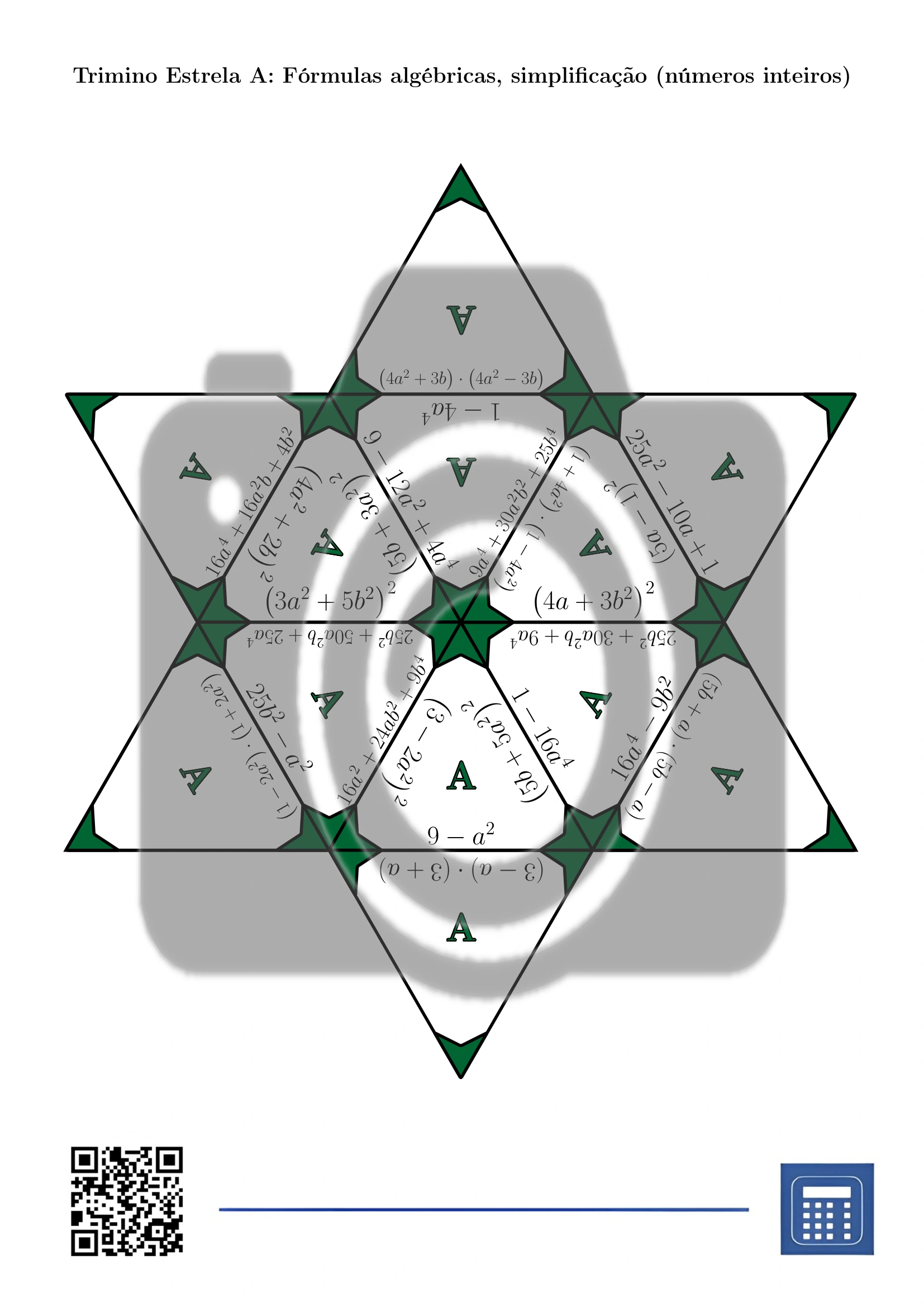 Trimino: Fórmulas algébricas, simplificação (números inteiros) - Image 4