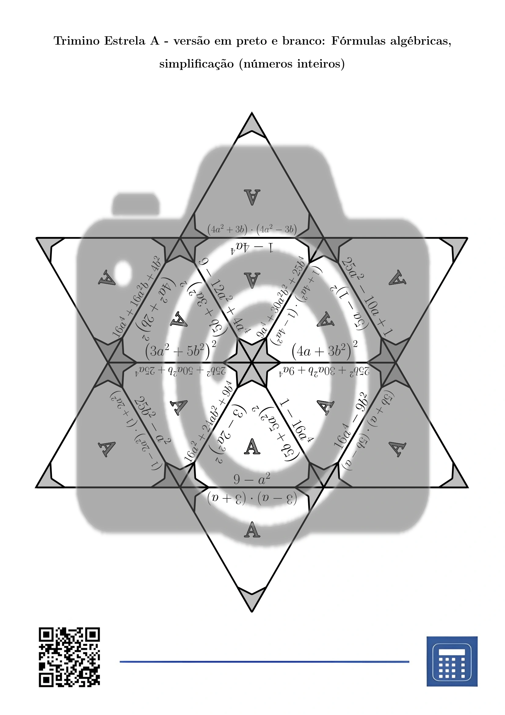 Trimino: Fórmulas algébricas, simplificação (números inteiros) - Image 5