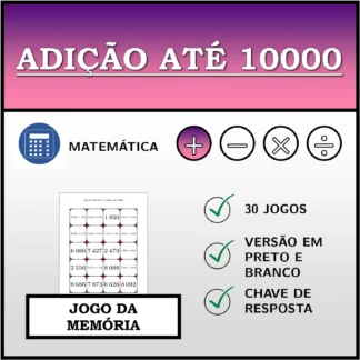 Jogo da memória: Adição até 10000