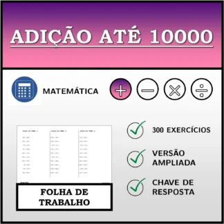 Folha de trabalho: Adição até 10000