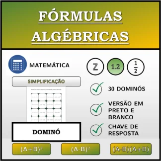 Dominó: Fórmulas algébricas, simplificação (números decimais)