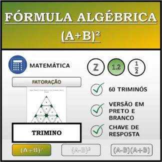 Trimino: Fórmula algébrica (A+B)², decomposição (números decimais)