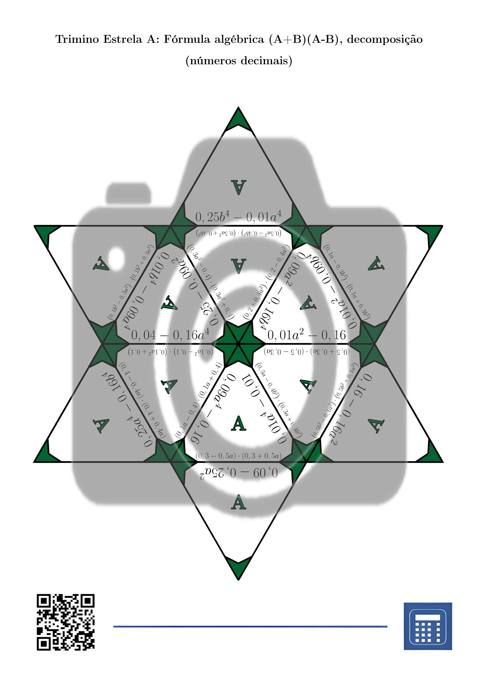 Trimino: Fórmula algébrica (A+B)(A-B), decomposição (números decimais) - Image 4