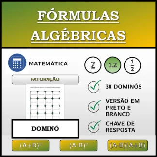 Dominó: Fórmulas algébricas, decomposição (números decimais)