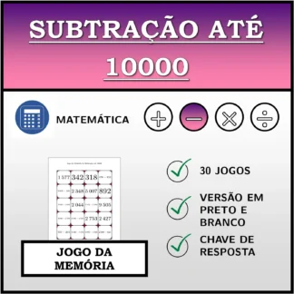 Jogo da memória: Subtração até 10000
