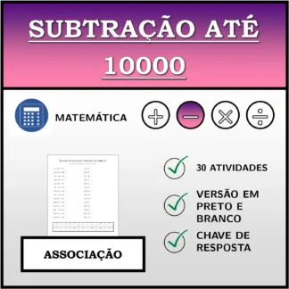 Exercício de associação: Subtração até 10000