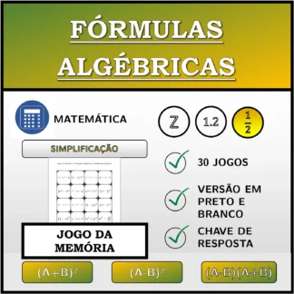 Jogo da memória: Fórmulas algébricas, simplificação (frações)