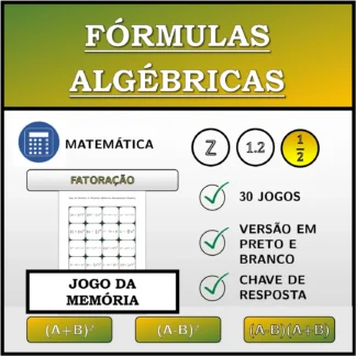 Jogo da memória: Fórmulas algébricas, decomposição (frações)