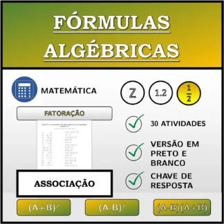 Exercício de associação: Fórmulas algébricas, decomposição (frações)