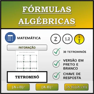 Tetromino: Fórmulas algébricas, decomposição (frações)