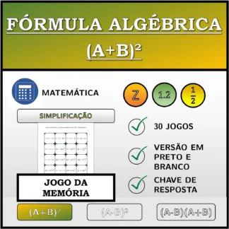 Jogo da memória: Fórmula algébrica (A+B)², simplificação