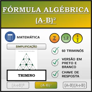 Trimino: Fórmula algébrica (A-B)², simplificação