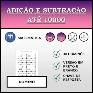 Dominó: Adição e subtração até 10000